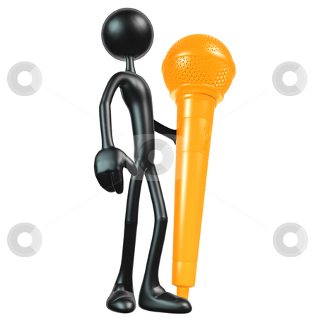 To use this stock image in your creative project, please select the size you need over to the right and click the "Add to Cart" button.
Your downloaded image will come with the Cutcaster watermark removed so don’t worry about the watermark you see on this page. Microphone stock photo, A Concept And Presentation Figure in 3D by LuMaxArt