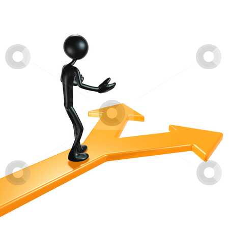 To use this stock image in your creative project, please select the size you need over to the right and click the "Add to Cart" button.
Your downloaded image will come with the Cutcaster watermark removed so don’t worry about the watermark you see on this page. Man at Fork in the road stock photo, A Concept And Presentation Figure in 3D by LuMaxArt