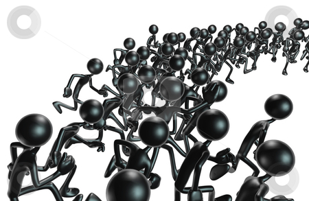 To use this stock image in your creative project, please select the size you need over to the right and click the "Add to Cart" button.
Your downloaded image will come with the Cutcaster watermark removed so don’t worry about the watermark you see on this page. Running Crowd stock photo, A Concept And Presentation Figure in 3D by LuMaxArt