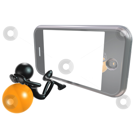 To use this stock image in your creative project, please select the size you need over to the right and click the "Add to Cart" button.
Your downloaded image will come with the Cutcaster watermark removed so don’t worry about the watermark you see on this page. Mobile Device Movie Theater stock photo, A Concept And Presentation Figure in 3D by LuMaxArt