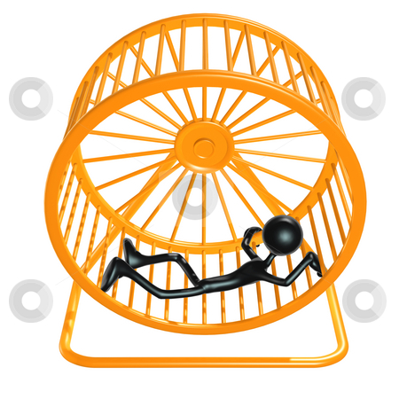To use this stock image in your creative project, please select the size you need over to the right and click the "Add to Cart" button.
Your downloaded image will come with the Cutcaster watermark removed so don’t worry about the watermark you see on this page. Worn Out Tired Hamster Wheel Runner stock photo, A Concept And Presentation Figure in 3D by LuMaxArt