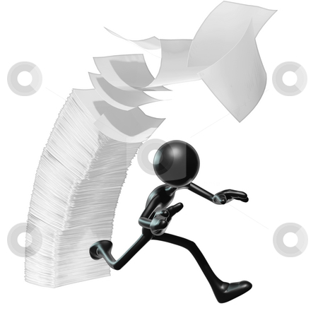 To use this stock image in your creative project, please select the size you need over to the right and click the "Add to Cart" button.
Your downloaded image will come with the Cutcaster watermark removed so don’t worry about the watermark you see on this page. Falling Paperwork stock photo, A Concept And Presentation Figure in 3D by LuMaxArt