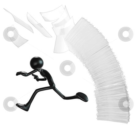 To use this stock image in your creative project, please select the size you need over to the right and click the "Add to Cart" button.
Your downloaded image will come with the Cutcaster watermark removed so don’t worry about the watermark you see on this page. Falling Paperwork stock photo, A Concept And Presentation Figure in 3D by LuMaxArt