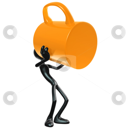 To use this stock image in your creative project, please select the size you need over to the right and click the "Add to Cart" button.
Your downloaded image will come with the Cutcaster watermark removed so don’t worry about the watermark you see on this page. Coffee Break stock photo, A Concept And Presentation Figure in 3D by LuMaxArt
