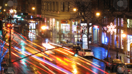 To use this stock image in your creative project, please select the size you need over to the right and click the "Add to Cart" button.
Your downloaded image will come with the Cutcaster watermark removed so don’t worry about the watermark you see on this page. New York Rain stock photo, Traffic on a rainynight on New York City's Columbus Avenue. by Michael Huitt