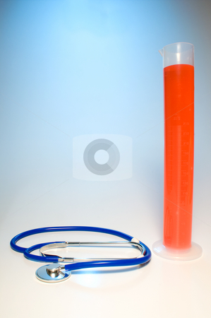 To use this stock image in your creative project, please select the size you need over to the right and click the "Add to Cart" button.
Your downloaded image will come with the Cutcaster watermark removed so don’t worry about the watermark you see on this page. Stethoscope and Graduated Cylinder stock photo, A medical stethoscope and a graduated cylinder. by Robert Byron