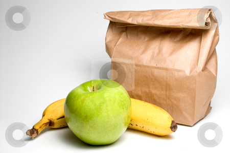 To use this stock image in your creative project, please select the size you need over to the right and click the "Add to Cart" button.
Your downloaded image will come with the Cutcaster watermark removed so don’t worry about the watermark you see on this page. Bag Lunch with Fruit stock photo, Bag lunch with a banana and an apple. by Robert Byron