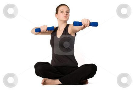 To use this stock image in your creative project, please select the size you need over to the right and click the "Add to Cart" button.
Your downloaded image will come with the Cutcaster watermark removed so don’t worry about the watermark you see on this page. Young girl is sporting with weights stock photo, Young girl is sporting in the studio on a white background by Frenk and Danielle Kaufmann