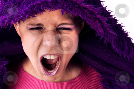 To use this stock image in your creative project, please select the size you need over to the right and click the "Add to Cart" button.
Your downloaded image will come with the Cutcaster watermark removed so don’t worry about the watermark you see on this page. Aggressive screaming woman stock photo, Young woman is aggressive and screamed it out loud by Frenk and Danielle Kaufmann