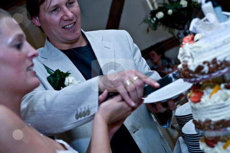 To use this stock image in your creative project, please select the size you need over to the right and click the "Add to Cart" button.
Your downloaded image will come with the Cutcaster watermark removed so don’t worry about the watermark you see on this page. Cut the pie stock photo, Pictures shooten on a wedding day from a beauty couple and child by Frenk and Danielle Kaufmann