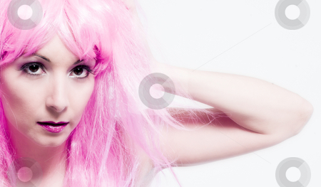To use this stock image in your creative project, please select the size you need over to the right and click the "Add to Cart" button.
Your downloaded image will come with the Cutcaster watermark removed so don’t worry about the watermark you see on this page. See my wig stock photo, Portrait of a woman in front of a white background in a studio enviroment by Frenk and Danielle Kaufmann