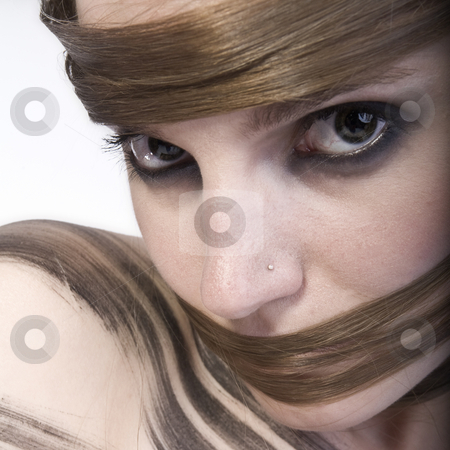 To use this stock image in your creative project, please select the size you need over to the right and click the "Add to Cart" button.
Your downloaded image will come with the Cutcaster watermark removed so don’t worry about the watermark you see on this page. Beauty Hairwear stock photo, Studioportrait of a long haired girl by Frenk and Danielle Kaufmann