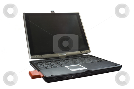 To use this stock image in your creative project, please select the size you need over to the right and click the "Add to Cart" button.
Your downloaded image will come with the Cutcaster watermark removed so don’t worry about the watermark you see on this page. Laptop stock photo, Image of an opened laptop with the screen ready to edit by Ivan Montero