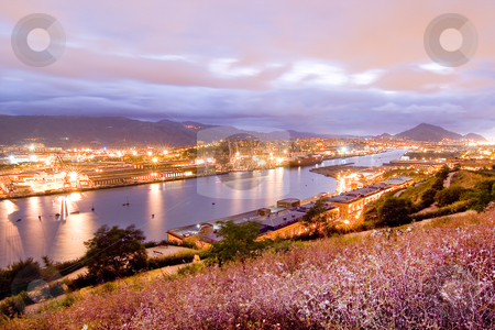 To use this stock image in your creative project, please select the size you need over to the right and click the "Add to Cart" button.
Your downloaded image will come with the Cutcaster watermark removed so don’t worry about the watermark you see on this page. Port stock photo, Boats in the harbour near the city by Ivan Montero