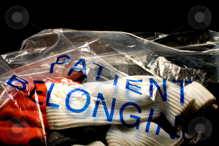 To use this stock image in your creative project, please select the size you need over to the right and click the "Add to Cart" button.
Your downloaded image will come with the Cutcaster watermark removed so don’t worry about the watermark you see on this page. Patient Belongings stock photo, A bag full of a hospital patients belongings. by Robert Byron