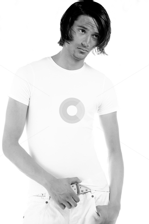 To use this stock image in your creative project, please select the size you need over to the right and click the "Add to Cart" button.
Your downloaded image will come with the Cutcaster watermark removed so don’t worry about the watermark you see on this page. Fashion man stock photo, Young sexy indonesian man in a fashion pose by Frenk and Danielle Kaufmann