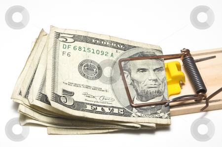 To use this stock image in your creative project, please select the size you need over to the right and click the "Add to Cart" button.
Your downloaded image will come with the Cutcaster watermark removed so don’t worry about the watermark you see on this page. Money Trap stock photo, Money caught in a mousetrap. Financial concept. by Robert Byron