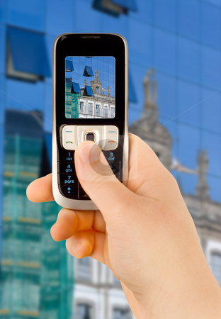 To use this stock image in your creative project, please select the size you need over to the right and click the "Add to Cart" button.
Your downloaded image will come with the Cutcaster watermark removed so don’t worry about the watermark you see on this page. Technology communication phone stock photo, A technology cellular phone holding in a human hand by Ivan Montero