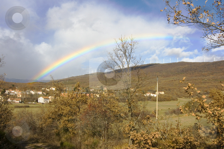 To use this stock image in your creative project, please select the size you need over to the right and click the "Add to Cart" button.
Your downloaded image will come with the Cutcaster watermark removed so don’t worry about the watermark you see on this page. Rainbow stock photo, Image of a colorful rainbow in the sky by Ivan Montero