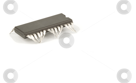 To use this stock image in your creative project, please select the size you need over to the right and click the "Add to Cart" button.
Your downloaded image will come with the Cutcaster watermark removed so don’t worry about the watermark you see on this page. Bussines technology chip stock photo, Technology isolated computer electronic chip on white background with its pins as legs of a live worm by Ivan Montero