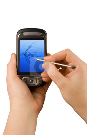 To use this stock image in your creative project, please select the size you need over to the right and click the "Add to Cart" button.
Your downloaded image will come with the Cutcaster watermark removed so don’t worry about the watermark you see on this page. Technology business communication device stock photo, Technology business communication device cellular phone and camera isolated clipping paths by Ivan Montero