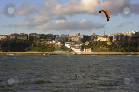 To use this stock image in your creative project, please select the size you need over to the right and click the "Add to Cart" button.
Your downloaded image will come with the Cutcaster watermark removed so don’t worry about the watermark you see on this page. Beach sport water kite surf. a man practicing kite surfing in the beach stock photo, Beach sport water kite surf. a man practicing kite surfing in the beach by Ivan Montero