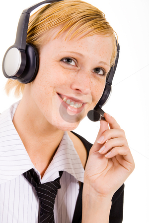 To use this stock image in your creative project, please select the size you need over to the right and click the "Add to Cart" button.
Your downloaded image will come with the Cutcaster watermark removed so don’t worry about the watermark you see on this page. Woman from a helpdesk stock photo, Woman wants to help you with your issue by Frenk and Danielle Kaufmann