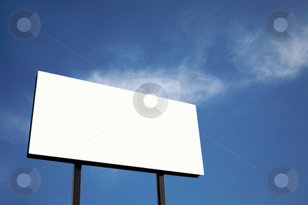To use this stock image in your creative project, please select the size you need over to the right and click the "Add to Cart" button.
Your downloaded image will come with the Cutcaster watermark removed so don’t worry about the watermark you see on this page. White Billboard against blue sky (XL) stock photo, Brand new billboard in blue sky with clouds by Mitch Aunger