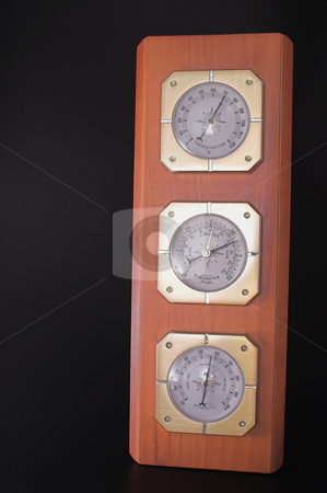 To use this stock image in your creative project, please select the size you need over to the right and click the "Add to Cart" button.
Your downloaded image will come with the Cutcaster watermark removed so don’t worry about the watermark you see on this page. Weather Station stock photo, A weather station with a barometer, thermometer and a humidity gauge. by Robert Byron