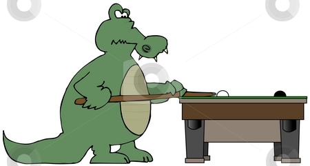 To use this stock image in your creative project, please select the size you need over to the right and click the "Add to Cart" button.
Your downloaded image will come with the Cutcaster watermark removed so don’t worry about the watermark you see on this page. Gator Pool stock photo, This illustration depicts a cartoon alligator playing pool. by Dennis Cox