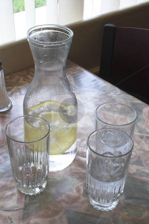To use this stock image in your creative project, please select the size you need over to the right and click the "Add to Cart" button.
Your downloaded image will come with the Cutcaster watermark removed so don’t worry about the watermark you see on this page. Water Glasses stock photo, A set of water glasses on a restaurant table. by Robert Byron