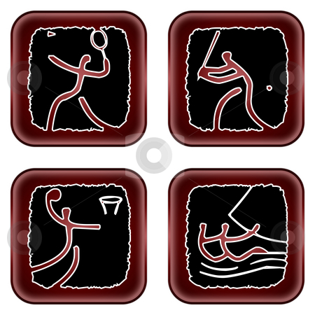 To use this stock image in your creative project, please select the size you need over to the right and click the "Add to Cart" button.
Your downloaded image will come with the Cutcaster watermark removed so don’t worry about the watermark you see on this page. Olympicons stock photo, Illustration of four of the olympic sports by Vlad Podkhlebnik
