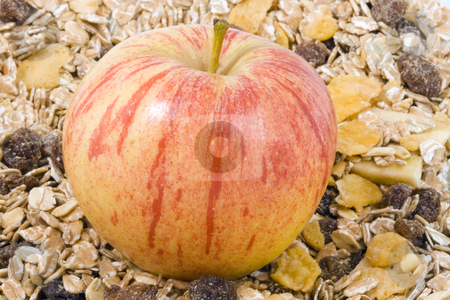 To use this stock image in your creative project, please select the size you need over to the right and click the "Add to Cart" button.
Your downloaded image will come with the Cutcaster watermark removed so don’t worry about the watermark you see on this page. Healthy Diet stock photo, An apple and some cornflakes - healthy diet by Petr Koudelka