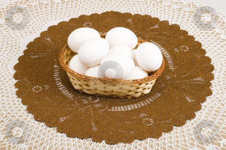 To use this stock image in your creative project, please select the size you need over to the right and click the "Add to Cart" button.
Your downloaded image will come with the Cutcaster watermark removed so don’t worry about the watermark you see on this page. White Easter Eggs stock photo, A basket of white eggs on the brown tablecloth by Petr Koudelka
