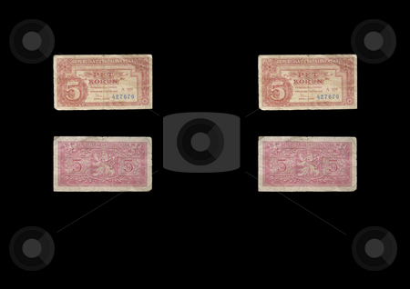 To use this stock image in your creative project, please select the size you need over to the right and click the "Add to Cart" button.
Your downloaded image will come with the Cutcaster watermark removed so don’t worry about the watermark you see on this page. 5 KCS stock photo, This banknote was used in old Czechoslovakia. by Petr Koudelka