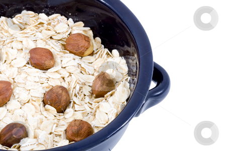 To use this stock image in your creative project, please select the size you need over to the right and click the "Add to Cart" button.
Your downloaded image will come with the Cutcaster watermark removed so don’t worry about the watermark you see on this page. Bowl of Oatmeal stock photo, A bowl of oatmeal with hazelnuts - healthy diet by Petr Koudelka