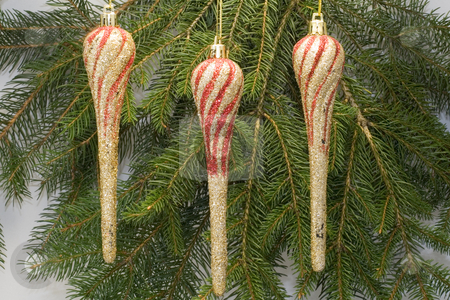 To use this stock image in your creative project, please select the size you need over to the right and click the "Add to Cart" button.
Your downloaded image will come with the Cutcaster watermark removed so don’t worry about the watermark you see on this page. Christmas Decoration stock photo, Three christmas ornaments - seasonal decoration - close up by Petr Koudelka