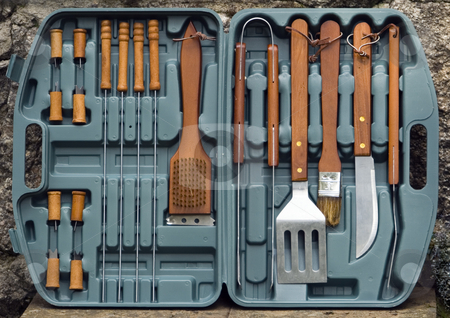 To use this stock image in your creative project, please select the size you need over to the right and click the "Add to Cart" button.
Your downloaded image will come with the Cutcaster watermark removed so don’t worry about the watermark you see on this page. Barbecue cutlery stock photo, Detail of a set of cutlery used for barbecues by Petr Koudelka