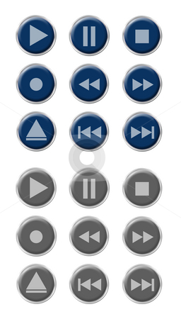 To use this stock image in your creative project, please select the size you need over to the right and click the "Add to Cart" button.
Your downloaded image will come with the Cutcaster watermark removed so don’t worry about the watermark you see on this page. Button Set stock photo, Set of nine blue buttons with nine grey
