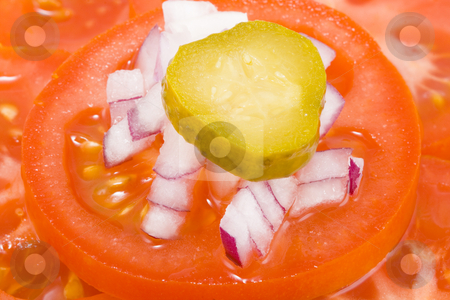 To use this stock image in your creative project, please select the size you need over to the right and click the "Add to Cart" button.
Your downloaded image will come with the Cutcaster watermark removed so don’t worry about the watermark you see on this page. Tomato Salad stock photo, Tomato salad - healthy eating - vegetables - close up by Petr Koudelka