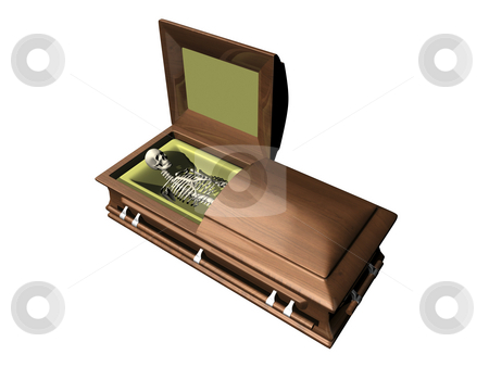 To use this stock image in your creative project, please select the size you need over to the right and click the "Add to Cart" button.
Your downloaded image will come with the Cutcaster watermark removed so don’t worry about the watermark you see on this page. Skeleton in casket on white background stock photo, Skeleton in casket on white background - 3D. by John Teeter