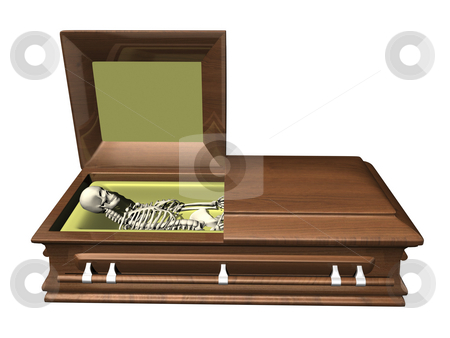 To use this stock image in your creative project, please select the size you need over to the right and click the "Add to Cart" button.
Your downloaded image will come with the Cutcaster watermark removed so don’t worry about the watermark you see on this page. Skeleton in coffin - side view on white stock photo, Skeleton in coffin - side view on white background - 3D by John Teeter