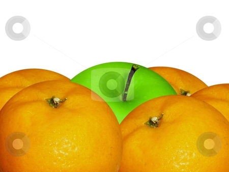 To use this stock image in your creative project, please select the size you need over to the right and click the "Add to Cart" button.
Your downloaded image will come with the Cutcaster watermark removed so don’t worry about the watermark you see on this page. Oranges surrounding green apple stock photo, Five oranges encircle a green apple with a white background. by ZaKaRiA- MaStErPiEcE