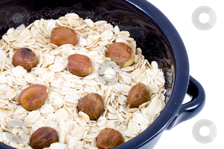 To use this stock image in your creative project, please select the size you need over to the right and click the "Add to Cart" button.
Your downloaded image will come with the Cutcaster watermark removed so don’t worry about the watermark you see on this page. Bowl of Oatmeal stock photo, A bowl of oatmeal with hazelnuts - healthy diet by Petr Koudelka