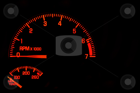 To use this stock image in your creative project, please select the size you need over to the right and click the "Add to Cart" button.
Your downloaded image will come with the Cutcaster watermark removed so don’t worry about the watermark you see on this page. Dashboard Tachometer Temperature Gauge stock photo, A red tachometer and temperature gauge on an automobile dashboard. by Robert Byron