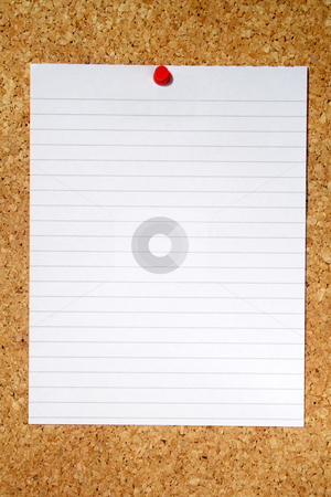 To use this stock image in your creative project, please select the size you need over to the right and click the "Add to Cart" button.
Your downloaded image will come with the Cutcaster watermark removed so don’t worry about the watermark you see on this page. White lined paper pinned to a cork notice board. stock photo, White lined paper pinned to a cork notice board. by Stephen Rees