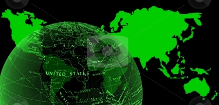 To use this stock image in your creative project, please select the size you need over to the right and click the "Add to Cart" button.
Your downloaded image will come with the Cutcaster watermark removed so don’t worry about the watermark you see on this page. Green world map and globe stock photo, by ZaKaRiA- MaStErPiEcE