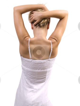 To use this stock image in your creative project, please select the size you need over to the right and click the "Add to Cart" button.
Your downloaded image will come with the Cutcaster watermark removed so don’t worry about the watermark you see on this page. Woman back stock photo, Blond woman back on white background isolated by Adrian Costea