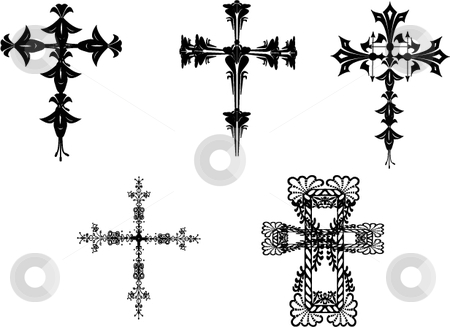 To use this stock image in your creative project, please select the size you need over to the right and click the "Add to Cart" button.
Your downloaded image will come with the Cutcaster watermark removed so don’t worry about the watermark you see on this page. Vector cross set stock vector clipart, Ornamental cross crucifix vector illustrations by Michelle Bergkamp