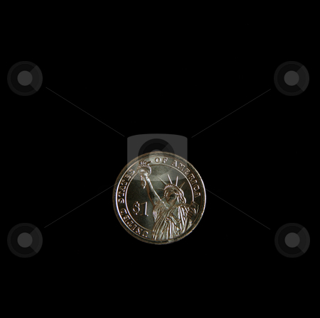To use this stock image in your creative project, please select the size you need over to the right and click the "Add to Cart" button.
Your downloaded image will come with the Cutcaster watermark removed so don’t worry about the watermark you see on this page. Statue of Liberty Coin stock photo, A one dollar statue of liberty US coin by Kevin Tietz